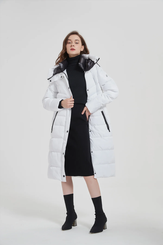 Discover IKAZZ: Women’s Long Puffer Coat with Drop Hood